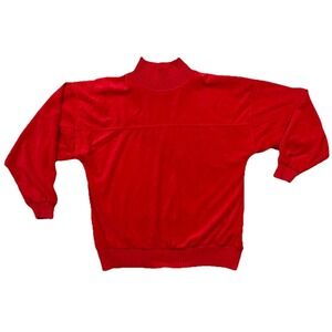 Honors Misses Red Mock Neck Isle Knit Vintage Sweater Women Size Small